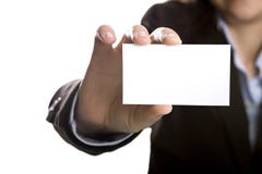 Businesswoman With Blank Presentation Card Royalty Free Stock Photography Businesswoman With Blank Presentation Card Royalty Free Stock Photography