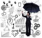 Businesswoman writing business strategy stock images Businesswoman writing business strategy stock images