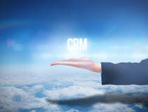 Businesswomans hand presenting the word crm Royalty Free Stock Image Businesswomans hand presenting the word crm Royalty Free Stock Image