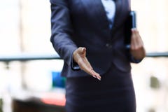 Businesswomans hand reaching Stock Photography Businesswomans hand reaching Stock Photography