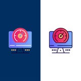 Bussola, computer, temporizzatore, icone di posizione Il piano e la linea icona riempita hanno messo il fondo blu di vettore royalty illustrazione gratis Bussola, computer, temporizzatore, icone di posizione Il piano e la linea icona riempita hanno messo il fondo blu di vettore royalty illustrazione gratis
