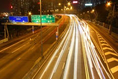 Busy Traffic In Downtown Of Hong Kong Stock Photography