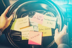 Busy work do post notes list chaotic concept Royalty Free Stock Photo Busy work do post notes list chaotic concept Royalty Free Stock Photo