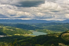 Butoniga Lake And The Clouds Royalty Free Stock Image Butoniga Lake And The Clouds Royalty Free Stock Image