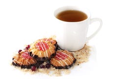 Butter Biscuits And Cup Of Tea Royalty Free Stock Images Butter Biscuits And Cup Of Tea Royalty Free Stock Images
