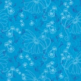 Butterfliy blues and blue flowers stock illustration Butterfliy blues and blue flowers stock illustration