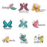 Butterfly colorful ornate vector icons stock illustration Butterfly colorful ornate vector icons stock illustration