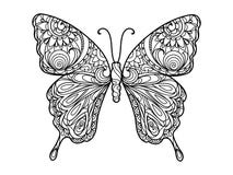 Butterfly coloring book for adults vector Stock Photo Butterfly coloring book for adults vector Stock Photo