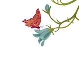 Butterfly and Flower stock illustration Butterfly and Flower stock illustration