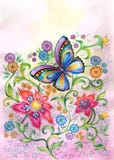 Butterfly in flowers