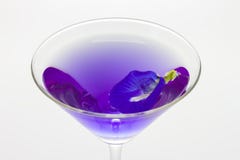 Butterfly pea flower juice in cocktail glass that is qualify as an antioxidant with clipping path royalty free stock images Butterfly pea flower juice in cocktail glass that is qualify as an antioxidant with clipping path royalty free stock images