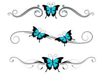 Butterfly tattoo black blue tribal Stock Photo Butterfly tattoo black blue tribal Stock Photo