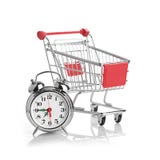 Buying Time Concept With Clock Royalty Free Stock Image