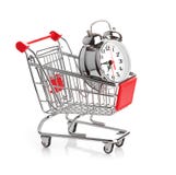 Buying Time Concept With Clock Stock Image