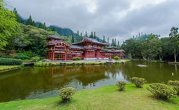 Byodo-in Tempel, Vallei van de Tempels, Hawaï stock afbeeldingen Byodo-in Tempel, Vallei van de Tempels, Hawaï stock afbeeldingen