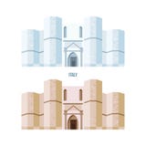 Bâtiment de Castel del Monte, situé sur une petite colline illustration libre de droits Bâtiment de Castel del Monte, situé sur une petite colline illustration libre de droits