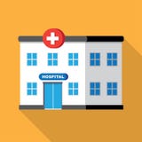 Bâtiment ou clinique d'hôpital illustration stock Bâtiment ou clinique d'hôpital illustration stock