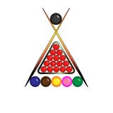 Bälle für Snookerlogo stock abbildung Bälle für Snookerlogo stock abbildung