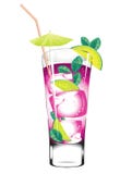 bärcoctailmojito vektor illustrationer bärcoctailmojito vektor illustrationer