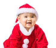 Bébé avec le habillage de Noël images stock Bébé avec le habillage de Noël images stock