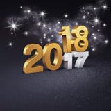Błyskotliwości złota daty 2018 symbol dla kartka z pozdrowieniami ilustracji Błyskotliwości złota daty 2018 symbol dla kartka z pozdrowieniami ilustracji