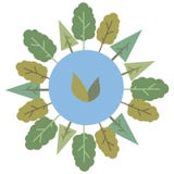 Błękitna round planety kula ziemska z emblematem zieleń liście otaczający zielonej drzewo światowej natury rysunkowym wektorem od ilustracja wektor Błękitna round planety kula ziemska z emblematem zieleń liście otaczający zielonej drzewo światowej natury rysunkowym wektorem od ilustracja wektor