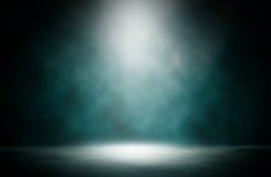 Błękitny światło reflektorów sceny dymu tło ilustracja wektor Błękitny światło reflektorów sceny dymu tło ilustracja wektor