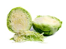 Cabbage Cut On Two Halves Royalty Free Stock Photo