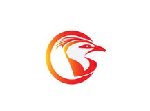 Cabeza de Eagle en un círculo para el ejemplo del diseño del logotipo stock de ilustración Cabeza de Eagle en un círculo para el ejemplo del diseño del logotipo stock de ilustración