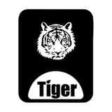 Cabeza monocromática animal del tigre del logotipo del calendario chino stock de ilustración Cabeza monocromática animal del tigre del logotipo del calendario chino stock de ilustración