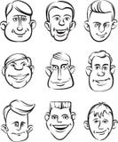 Cabeças excêntricas dos povos ilustração royalty free Cabeças excêntricas dos povos ilustração royalty free