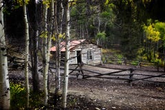 Cabin Living Deep In The Woods Stock Photo Image Of Fence Wood
