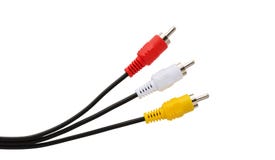Cable. Audio video cable RCA jack isolated on white Stock Image Cable. Audio video cable RCA jack isolated on white Stock Image