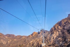 Cable Car Cross the mountain to Great Wall of China in Beijing stock photo Cable Car Cross the mountain to Great Wall of China in Beijing stock photo