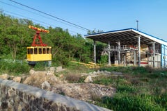 Cable Car On Ai-Petri. The Beginning Of The Road From The Resort Stock Photo
