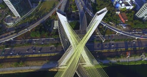 Cable stayed bridge in the world. stock video Cable stayed bridge in the world. stock video