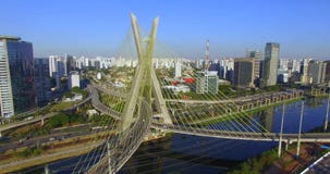 Cable stayed bridge in the world. stock video footage Cable stayed bridge in the world. stock video footage