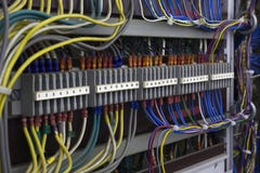 Cableado eléctrico de la vendimia foto de archivo libre de regalías Cableado eléctrico de la vendimia foto de archivo libre de regalías