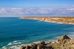 Cabo Beddouza na costa atlântica, Marrocos imagem de stock royalty free Cabo Beddouza na costa atlântica, Marrocos imagem de stock royalty free