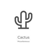 cactus icon vector from miscellaneous collection. Thin line cactus outline icon vector illustration. Outline, thin line cactus stock illustration cactus icon vector from miscellaneous collection. Thin line cactus outline icon vector illustration. Outline, thin line cactus stock illustration