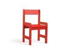 Cadeira de madeira da criança pequena em um fundo branco cadeira da rendição 3D-model ilustração do vetor Cadeira de madeira da criança pequena em um fundo branco cadeira da rendição 3D-model ilustração do vetor
