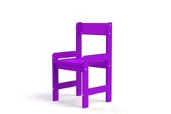 Cadeira de madeira da criança pequena em um fundo branco cadeira da rendição 3D-model ilustração stock Cadeira de madeira da criança pequena em um fundo branco cadeira da rendição 3D-model ilustração stock