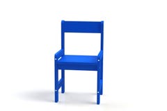 Cadeira de madeira da criança pequena em um fundo branco cadeira da rendição 3D-model ilustração stock Cadeira de madeira da criança pequena em um fundo branco cadeira da rendição 3D-model ilustração stock