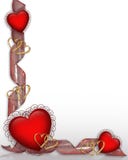 Cadre de coeurs et de bandes de Valentine Images libres de droits Cadre de coeurs et de bandes de Valentine Images libres de droits
