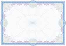 Cadre de guilloche pour le diplôme ou le certificat illustration libre de droits Cadre de guilloche pour le diplôme ou le certificat illustration libre de droits