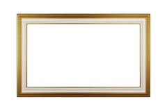Cadre de tableau vide d'or d'isolement illustration libre de droits Cadre de tableau vide d'or d'isolement illustration libre de droits