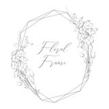 Cadre géométrique floristique sensible de vecteur avec des fleurs illustration de vecteur Cadre géométrique floristique sensible de vecteur avec des fleurs illustration de vecteur