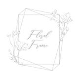 Cadre géométrique floristique sensible de vecteur avec des fleurs illustration libre de droits Cadre géométrique floristique sensible de vecteur avec des fleurs illustration libre de droits