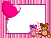 Cadre horizontal Teddy Bears d'amour illustration libre de droits Cadre horizontal Teddy Bears d'amour illustration libre de droits