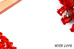 Cadre romantique et rouge photographie stock libre de droits Cadre romantique et rouge photographie stock libre de droits